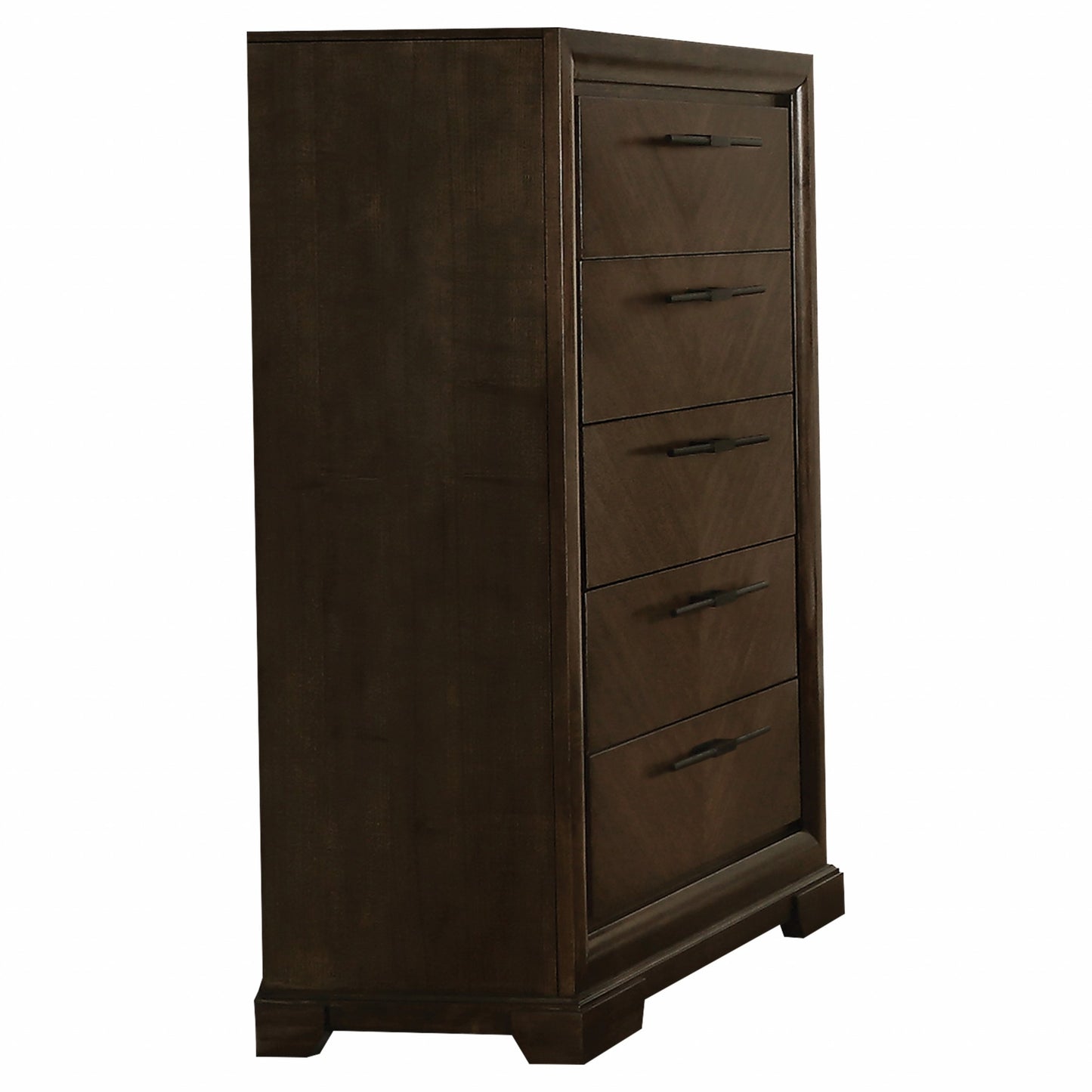 Brown Solid Wood 4-Drawer Double Dresser