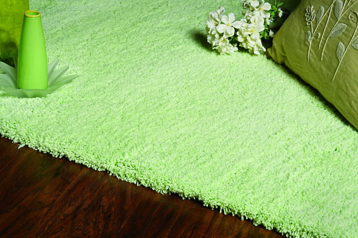 8 x 10 Polyester Spearmint Green Rug