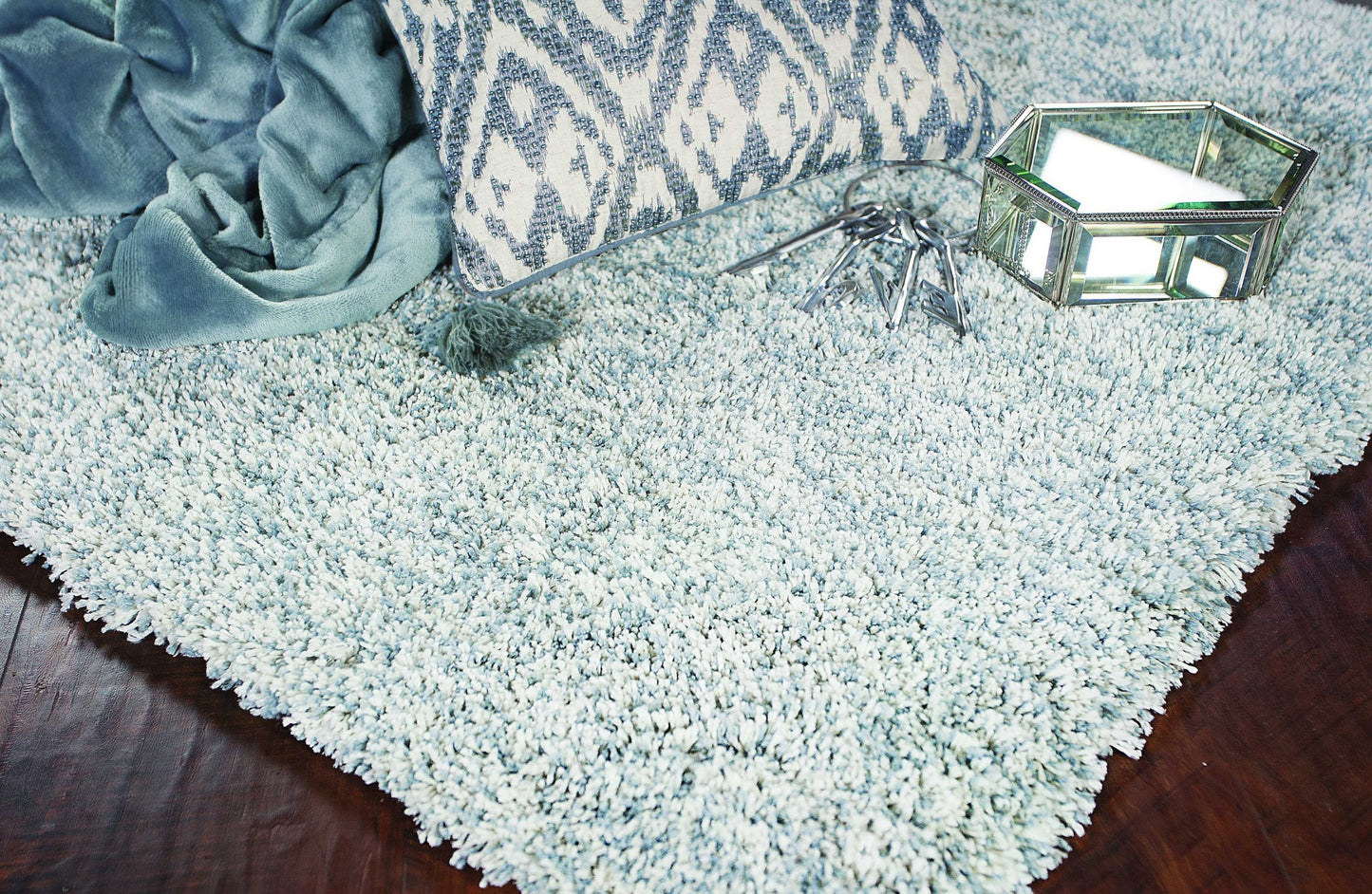 8 x 10 Polyester Slate Heather Rug