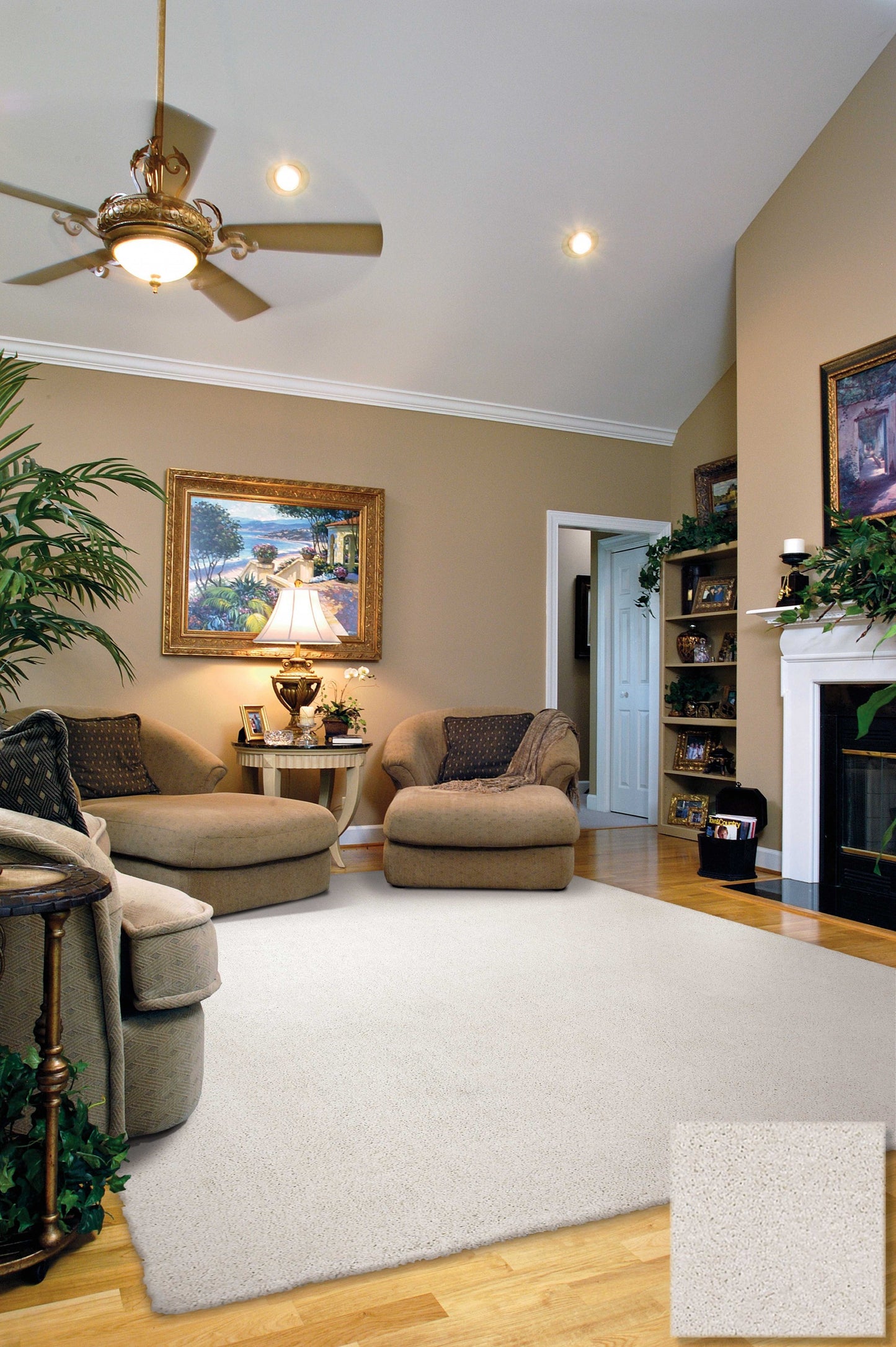 8 x 10 Ivory Indoor Shag Rug