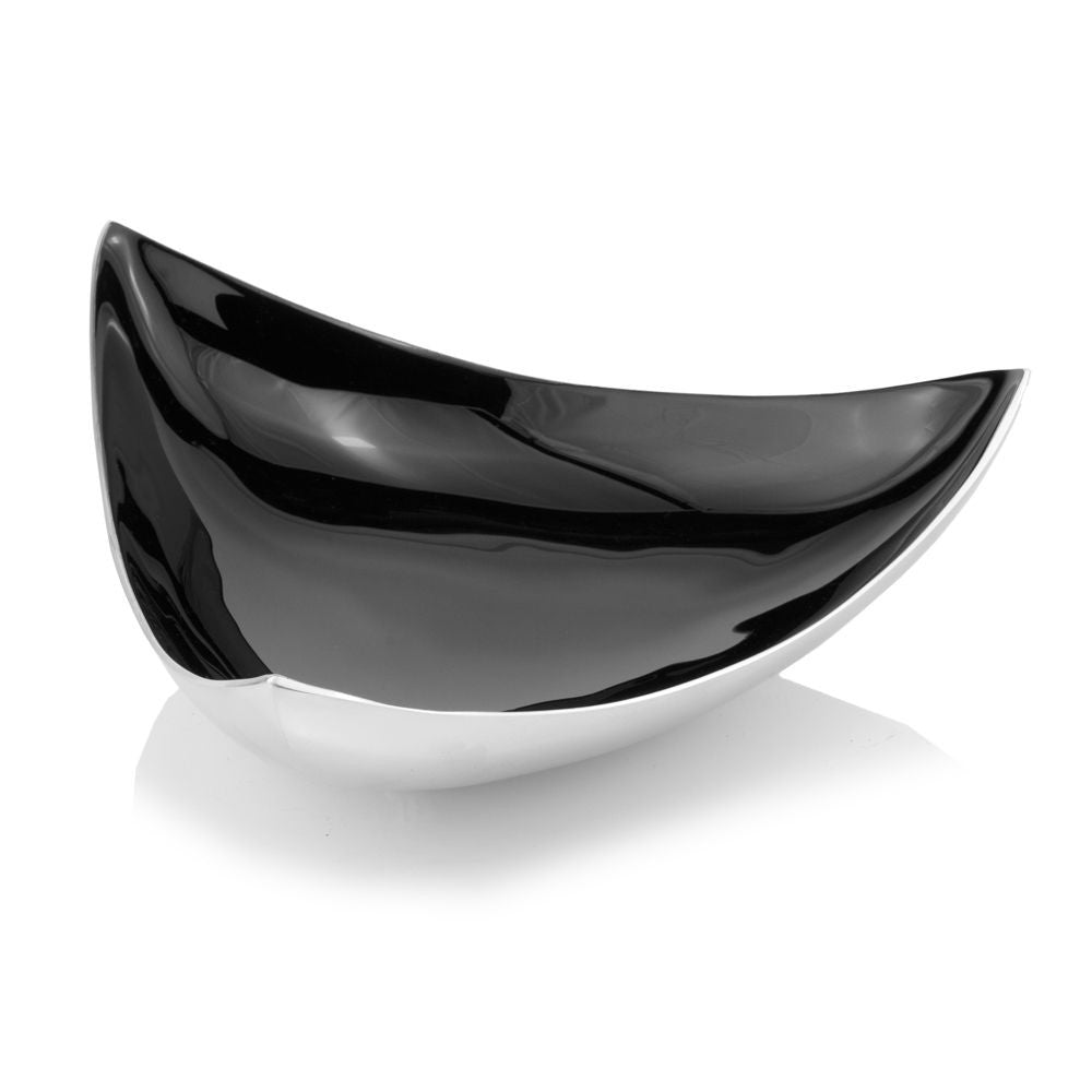 Black and Silver Triangular Bowl