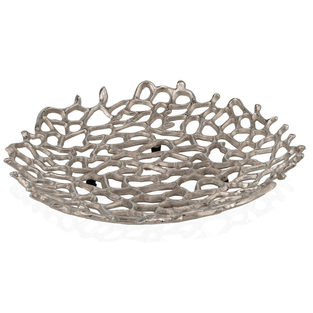 Silver Coral Decorative Bowl