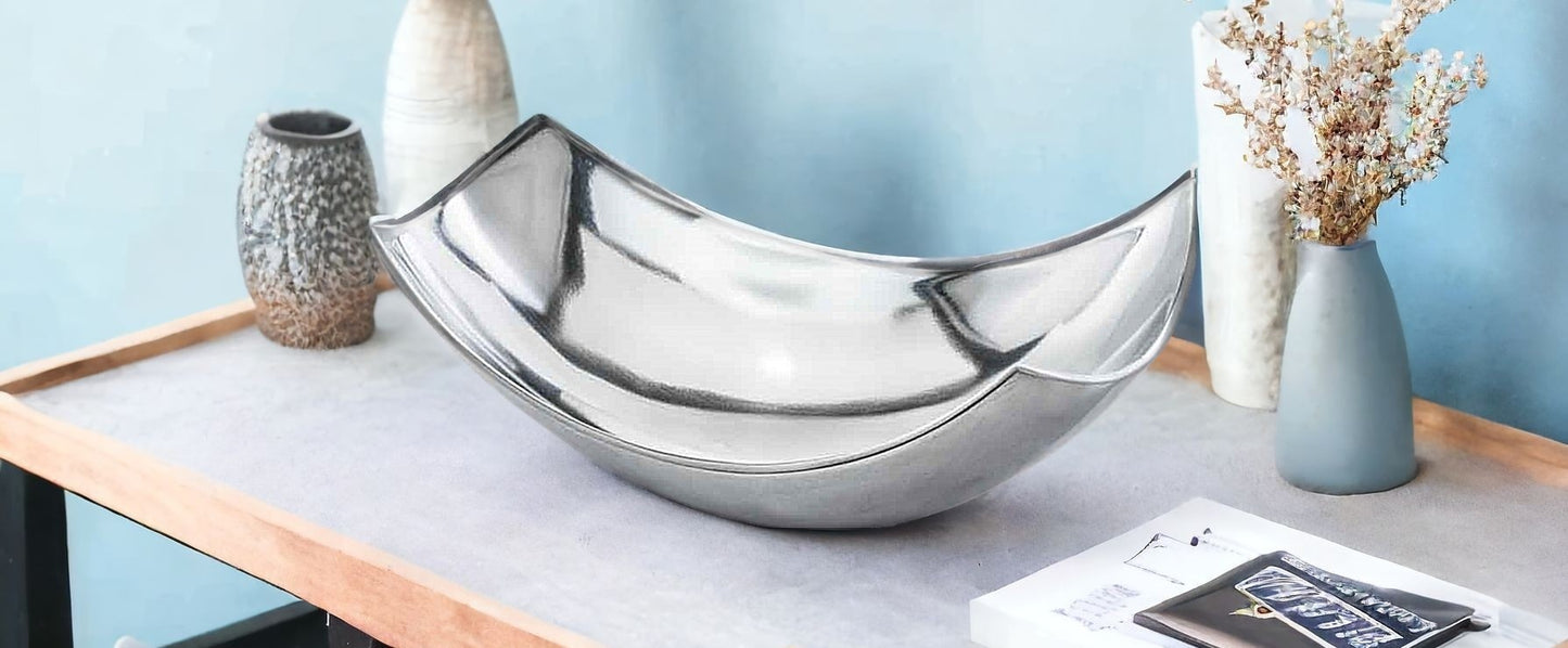 Silver Scoop Centerpiece Bowl