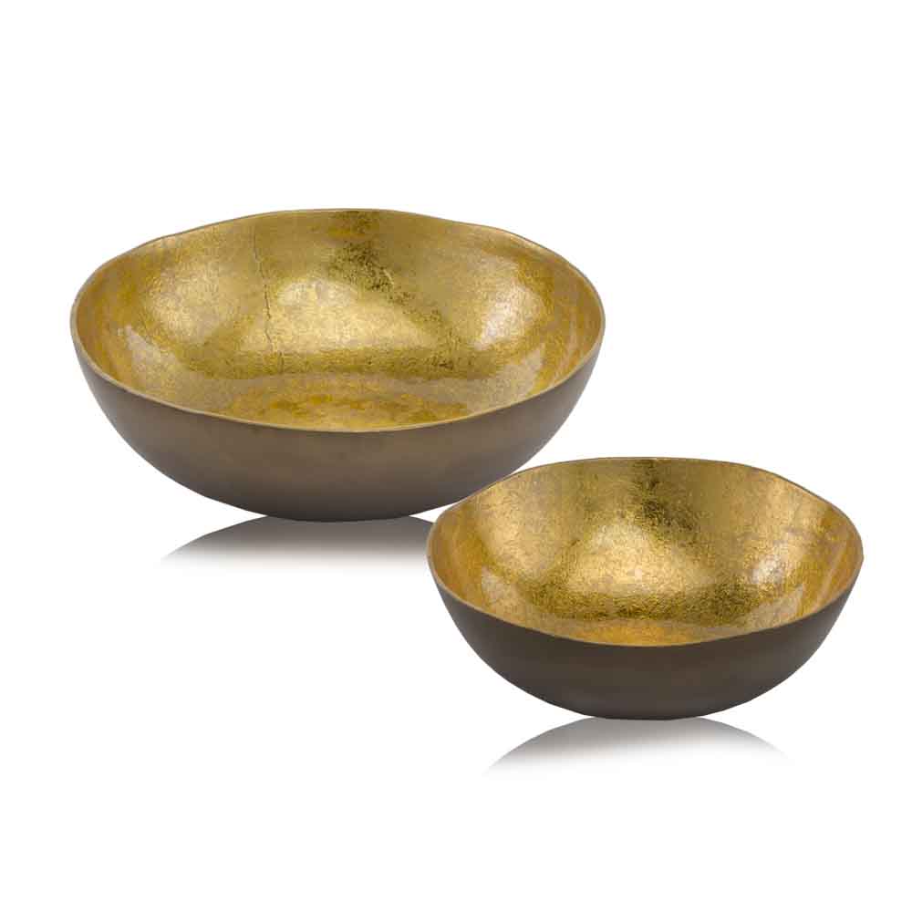Gold and Bronze Round Centerpiece Bowl