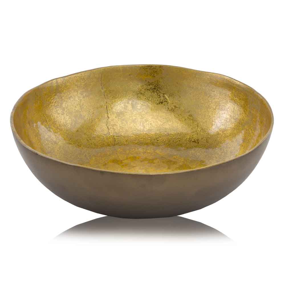 Gold and Bronze Round Centerpiece Bowl