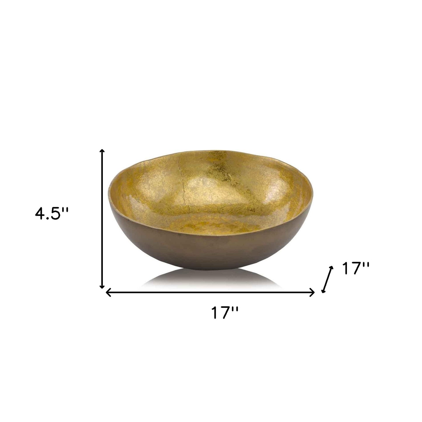 Gold and Bronze Round Centerpiece Bowl