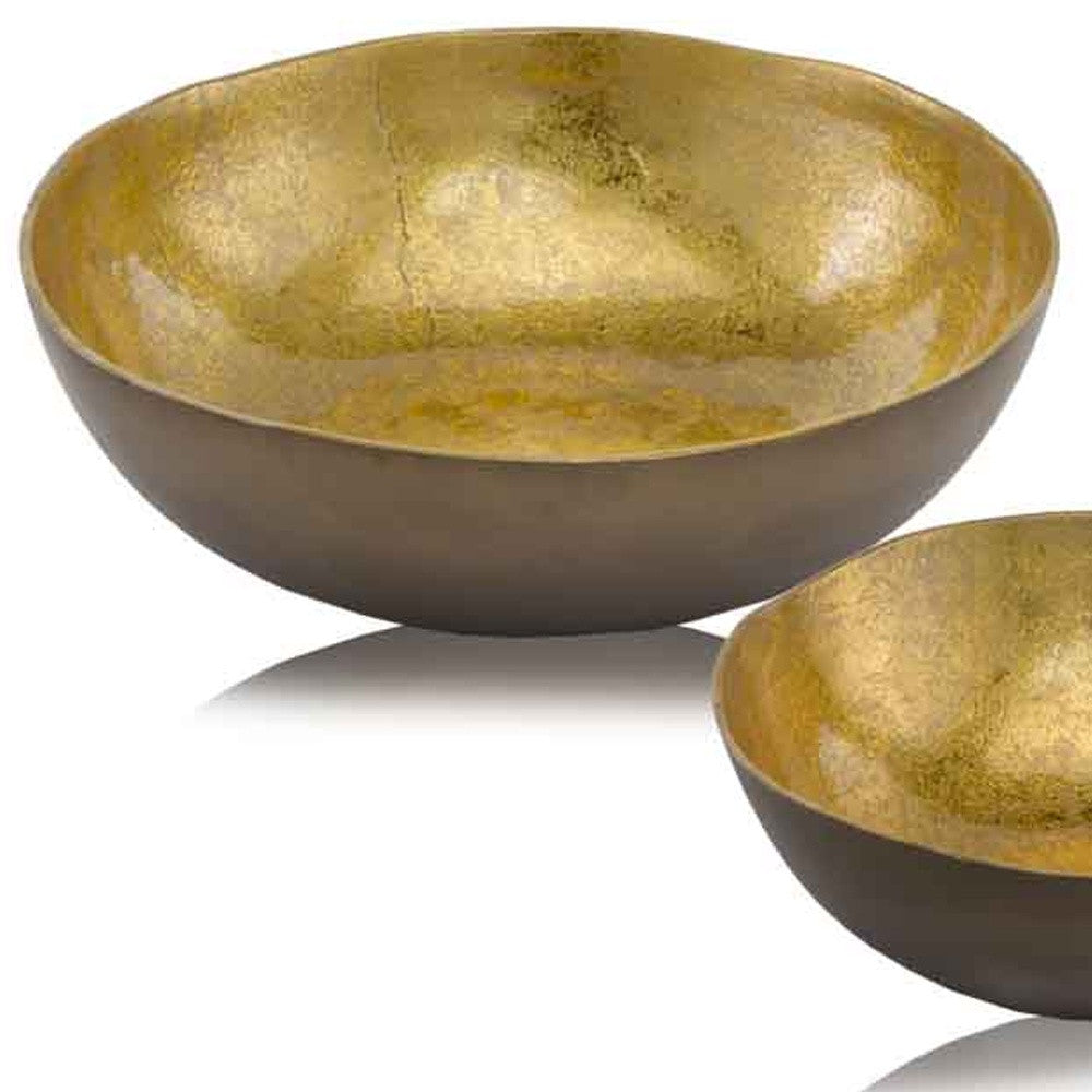 Gold and Bronze Round Centerpiece Bowl