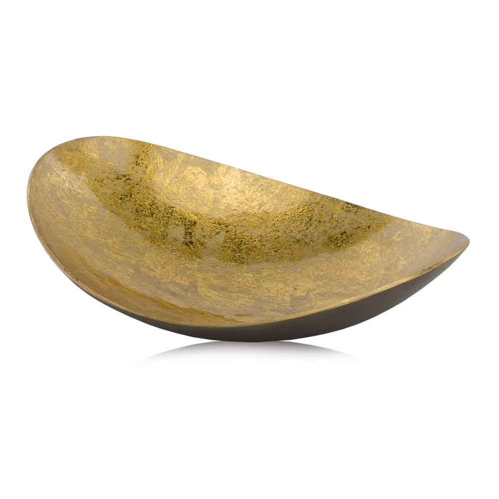 Gold and Bronze Oval Centerpiece Bowl