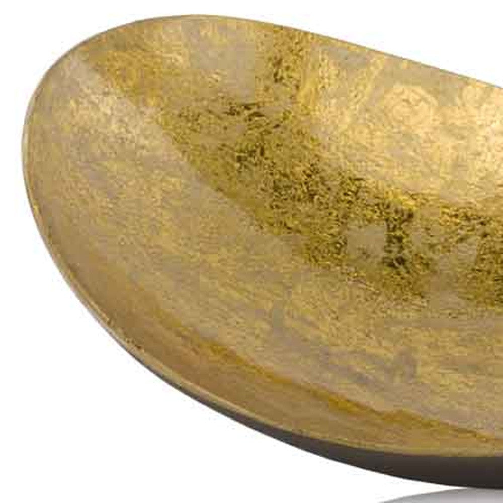 Gold and Bronze Oval Centerpiece Bowl