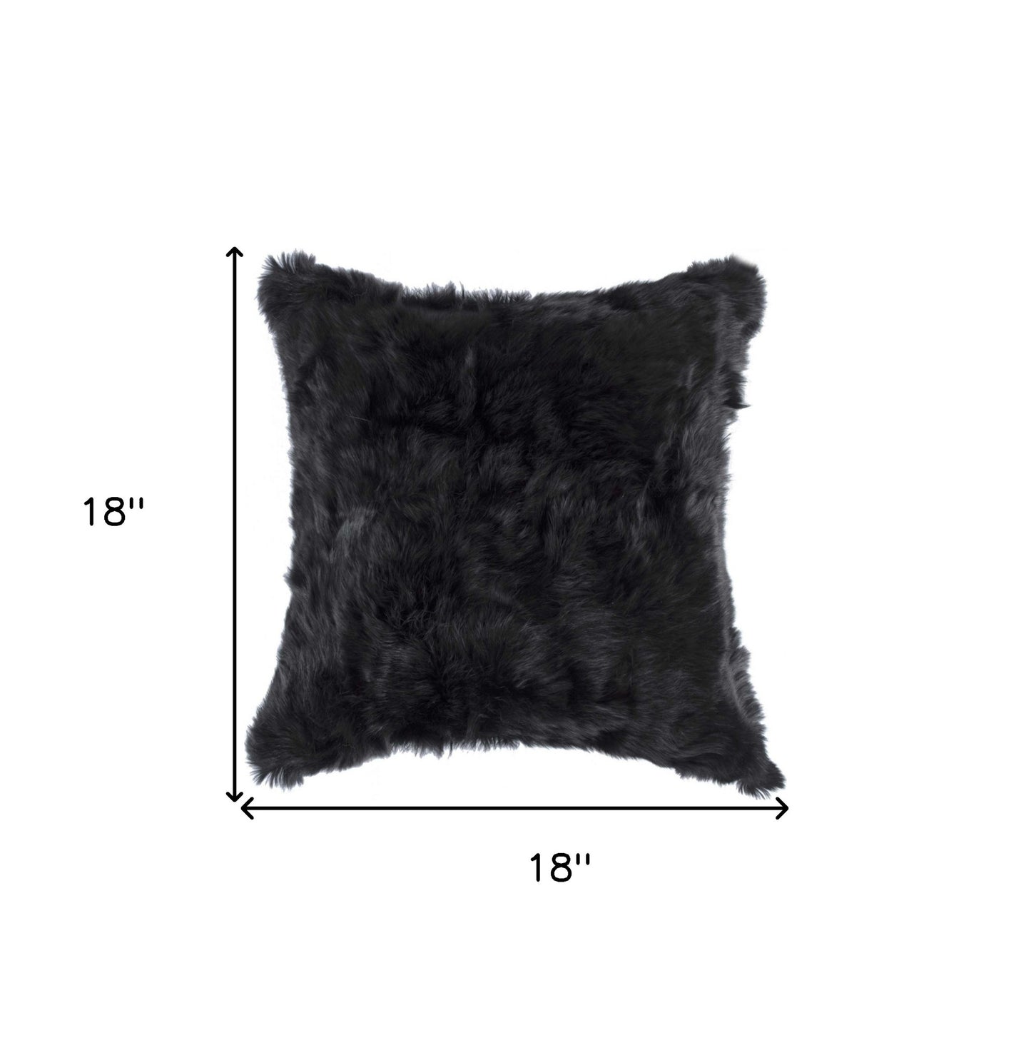 Black Wool Pillow