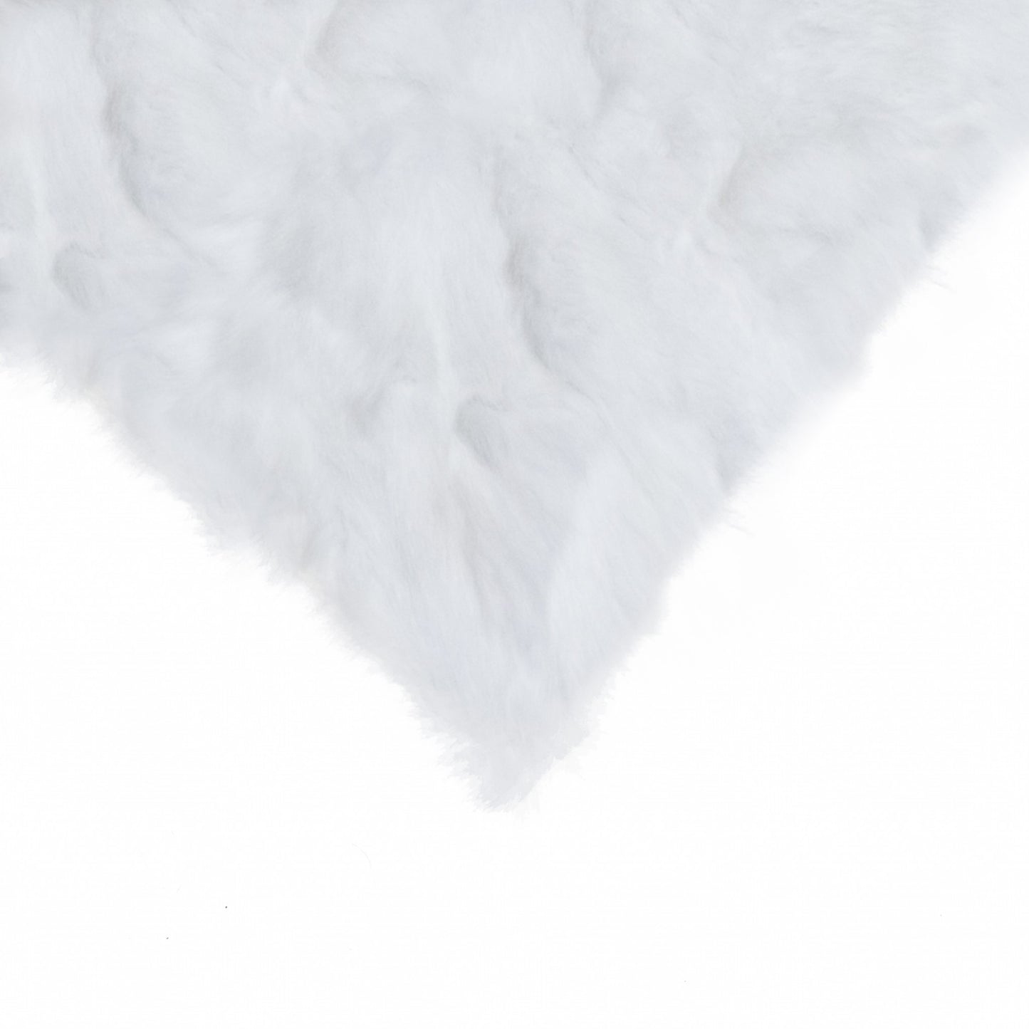 White Natural Rabbit Fur Pillow