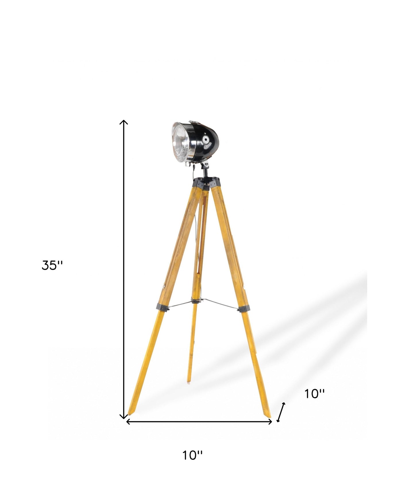 Distressed Tripod Floor Lamp w/ Cone