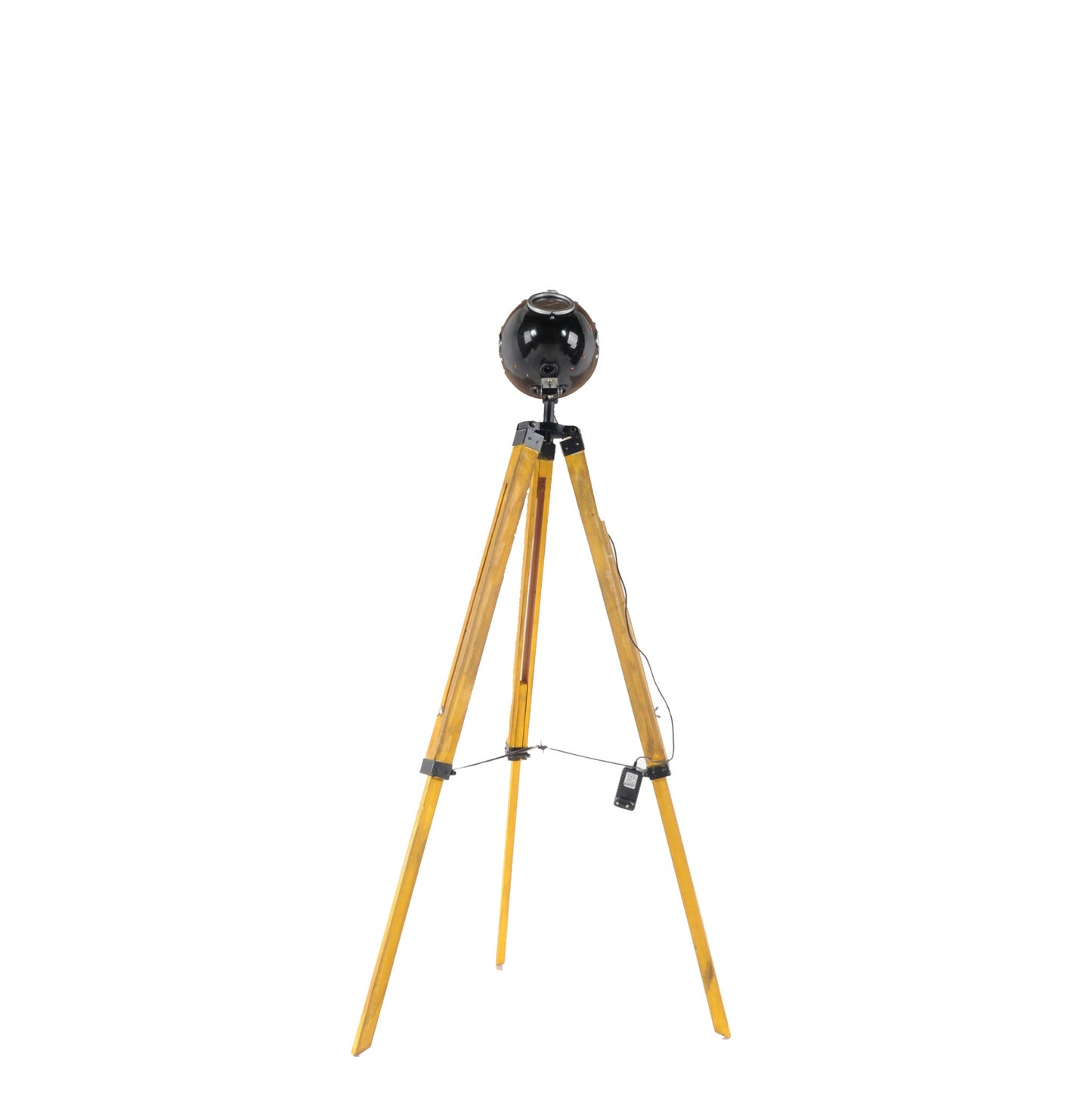 Distressed Tripod Floor Lamp w/ Cone