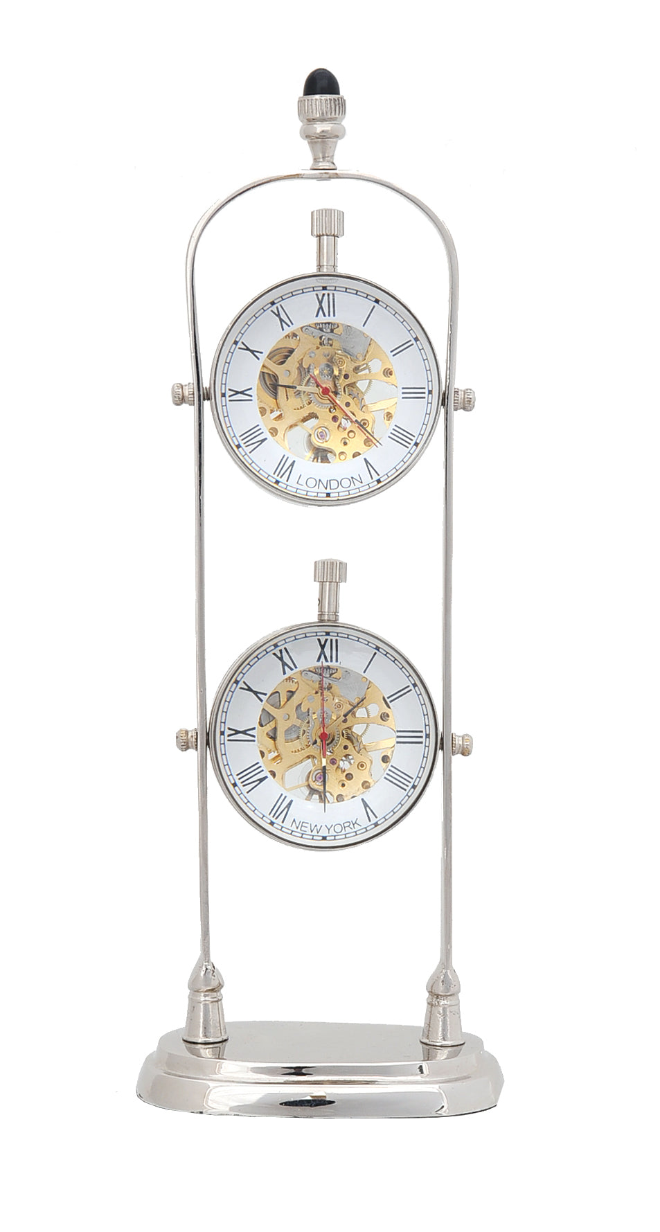 Brass See Thru Clock Double