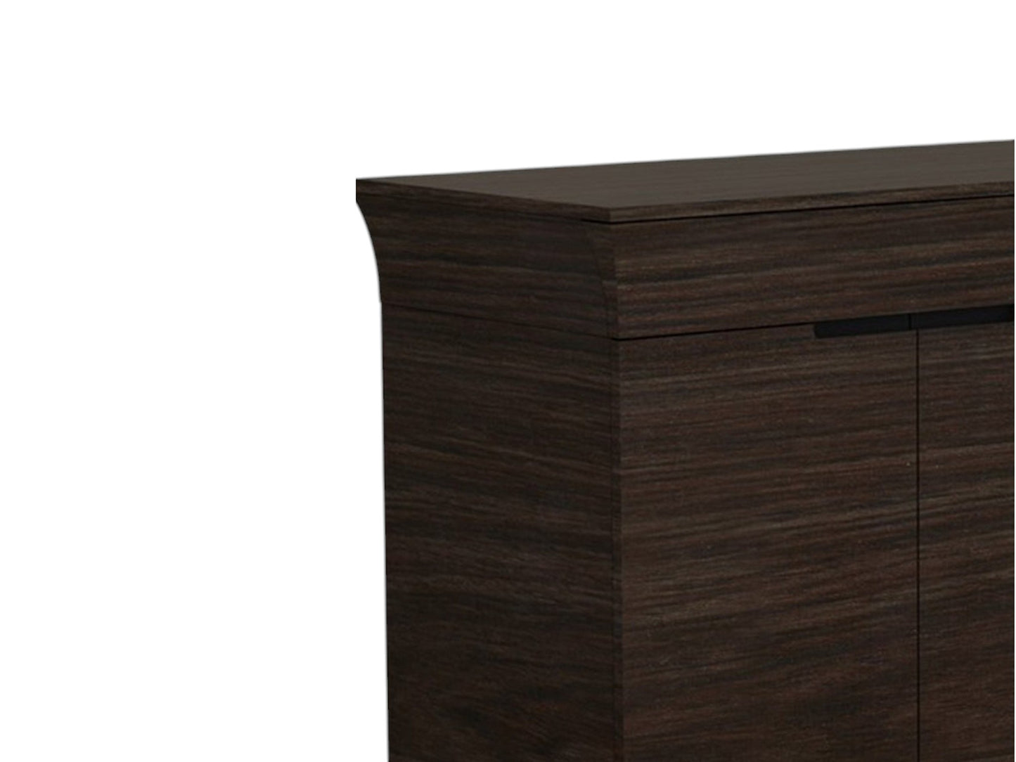 Dark Brown 2 Drawer Sideboard Table w/ 4 Doors