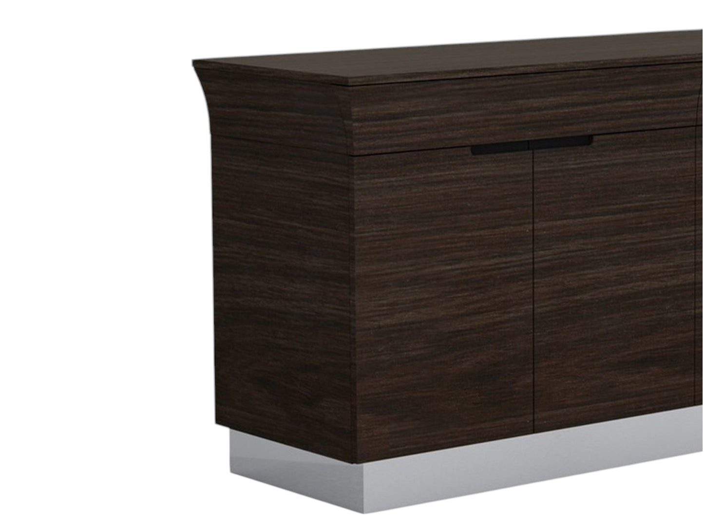 Dark Brown 2 Drawer Sideboard Table w/ 4 Doors