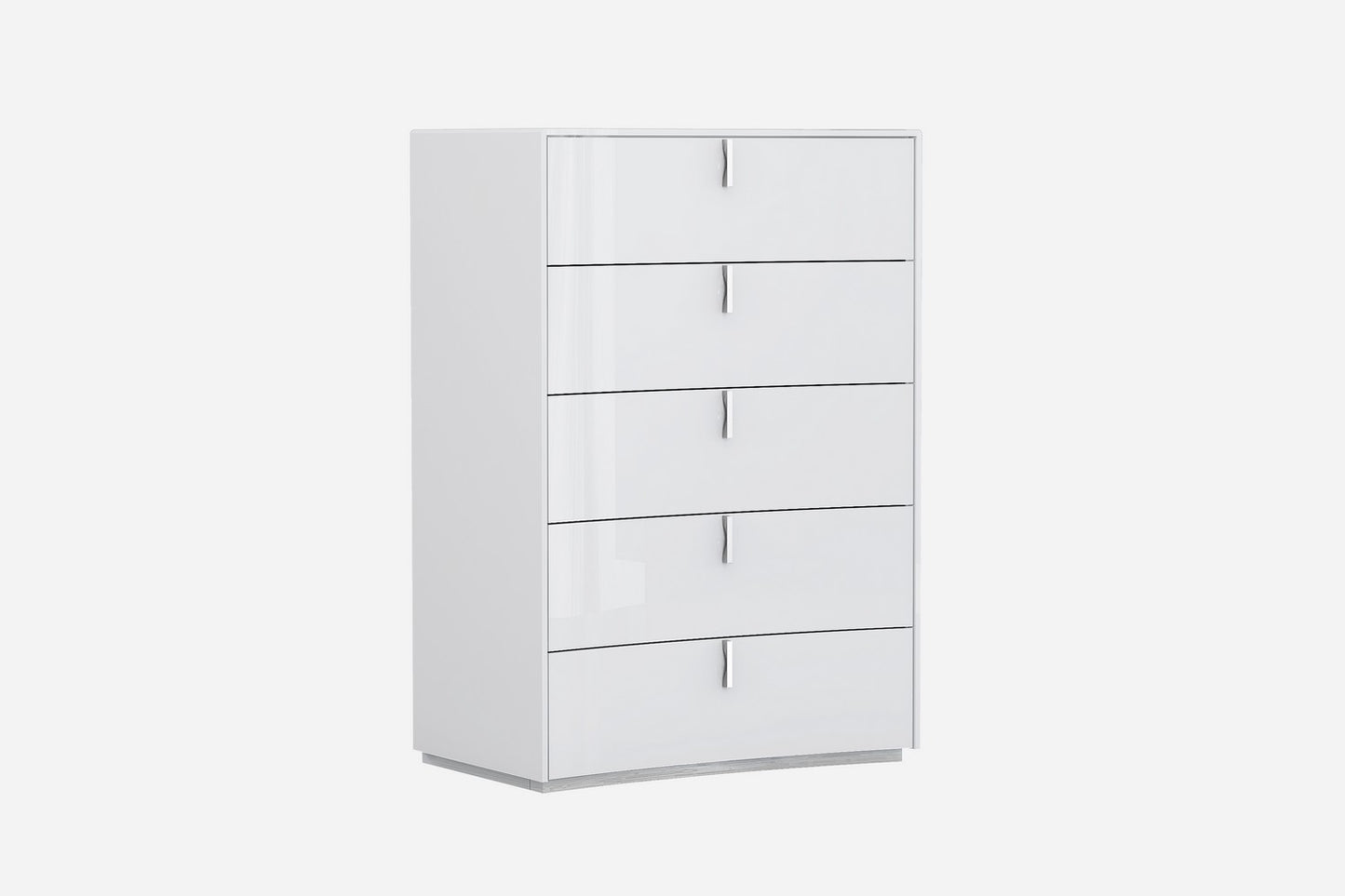 Drk Brown White Marble Wood Stainless Steel Five Drawer