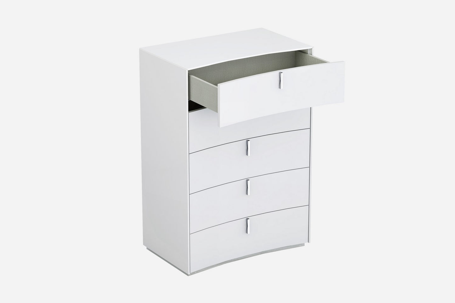 Drk Brown White Marble Wood Stainless Steel Five Drawer