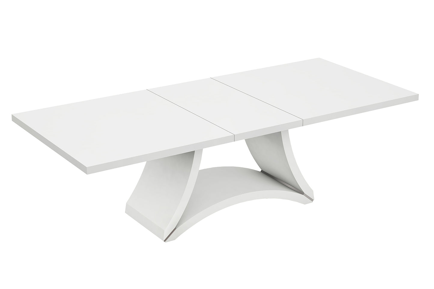 White Solid Manufactured Wood Dining Table