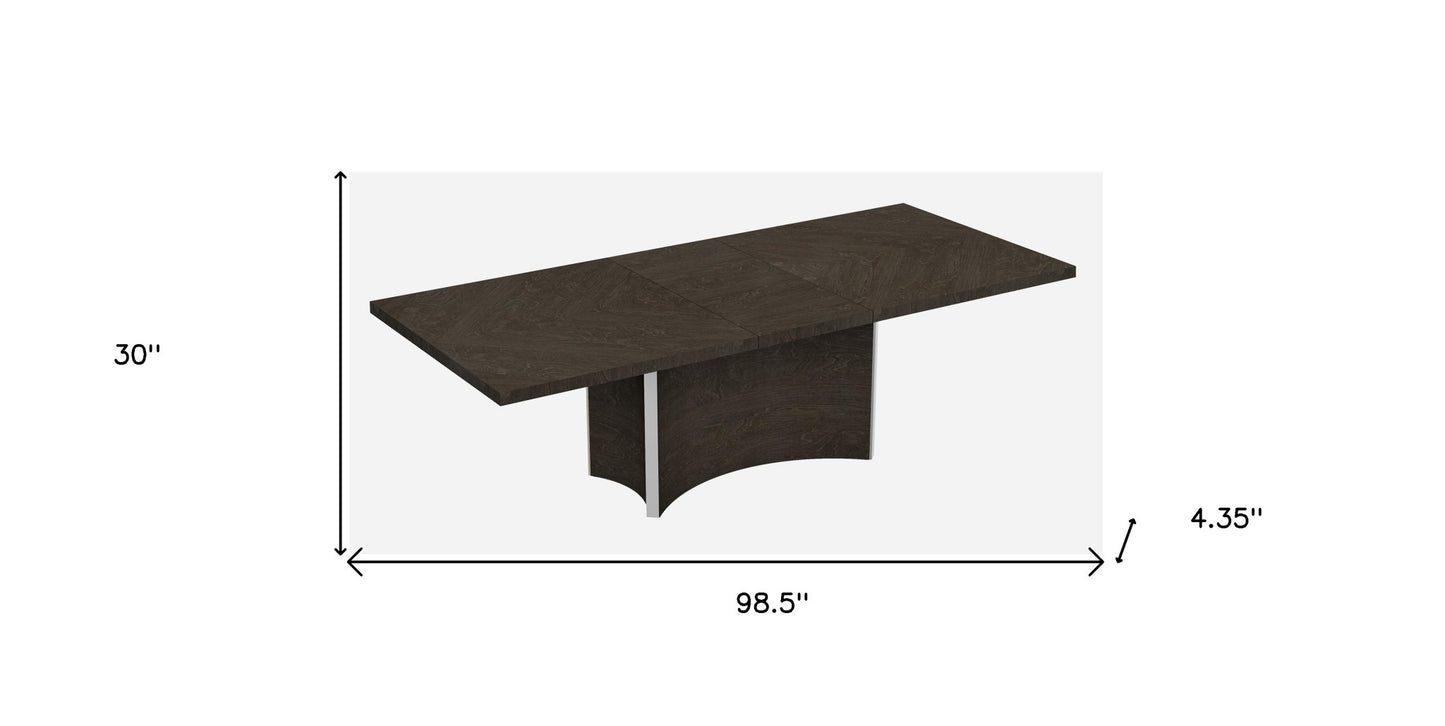Gray Brown Solid Wood Dining Table