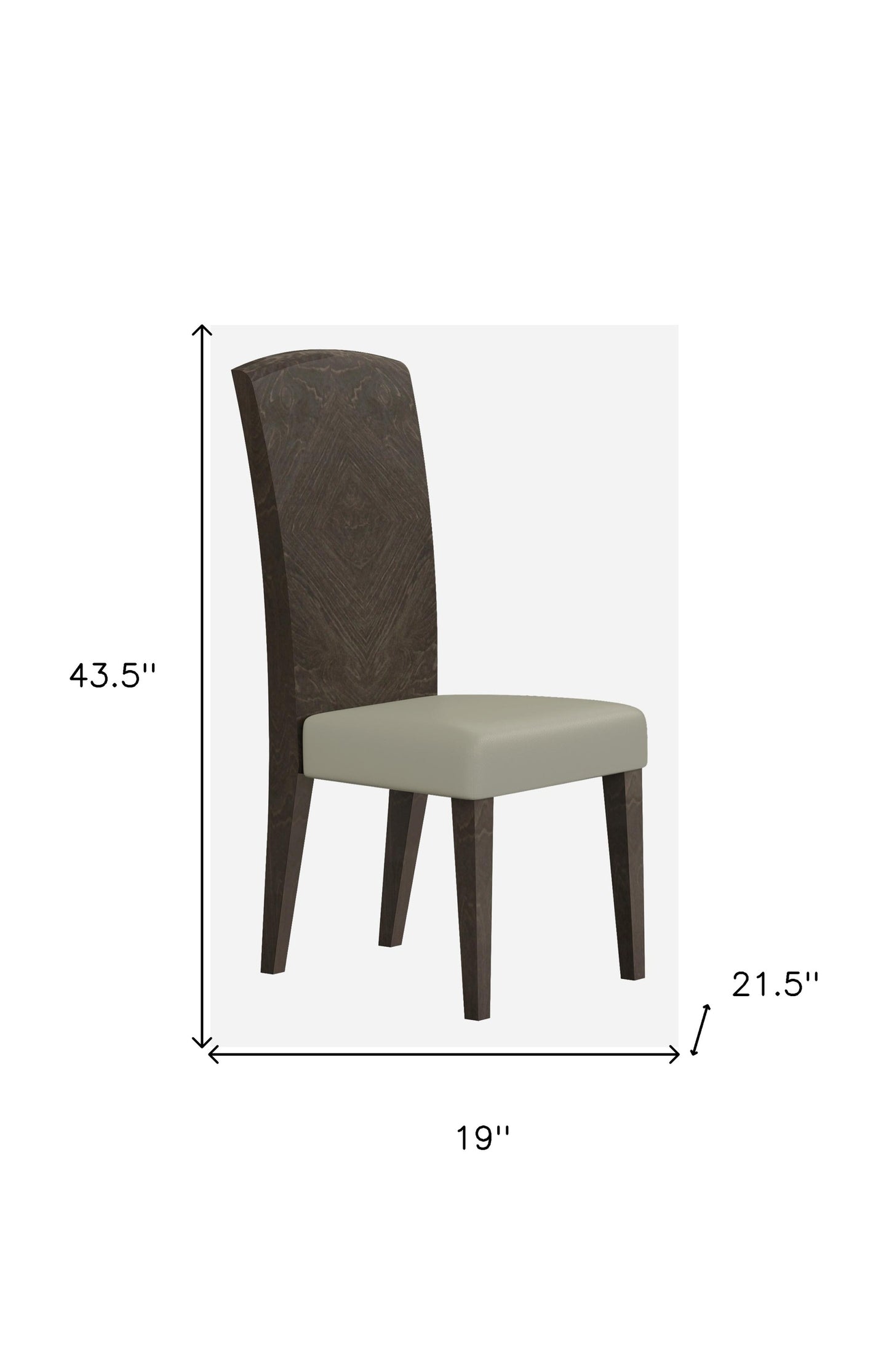 Gray & Espresso Dining Chair - Set of 2