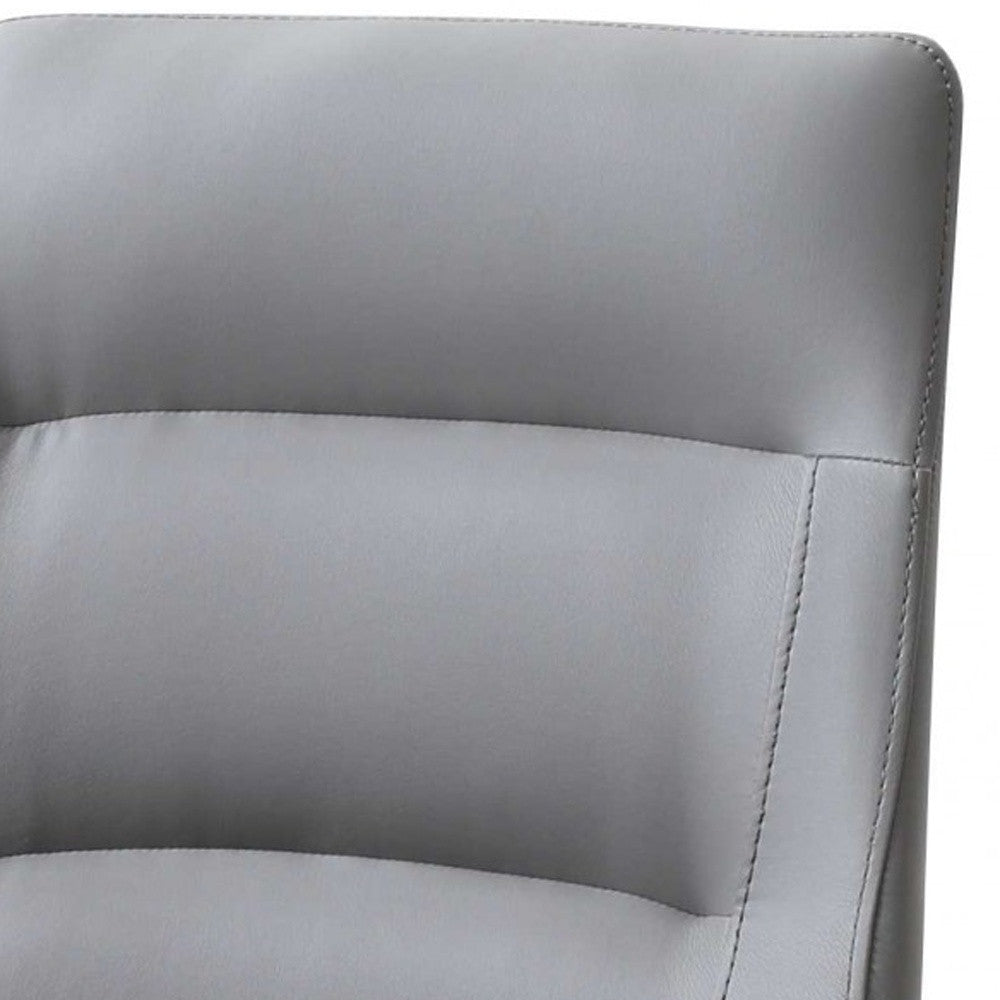 Gray Faux Leather Dining Chair - Set of 2