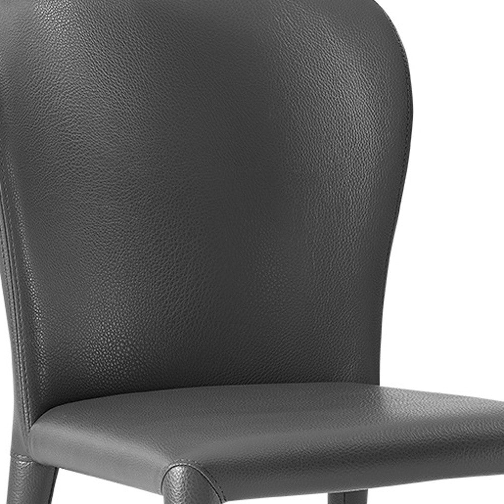 Gray Faux LeatherDining Chair- Set of 2