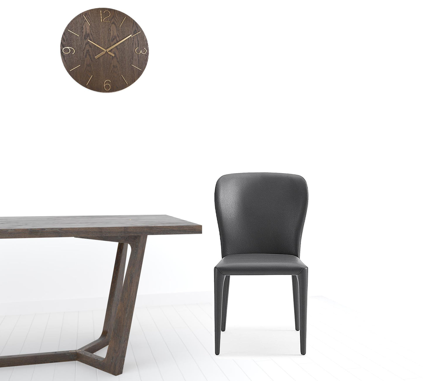 Gray Faux LeatherDining Chair- Set of 2
