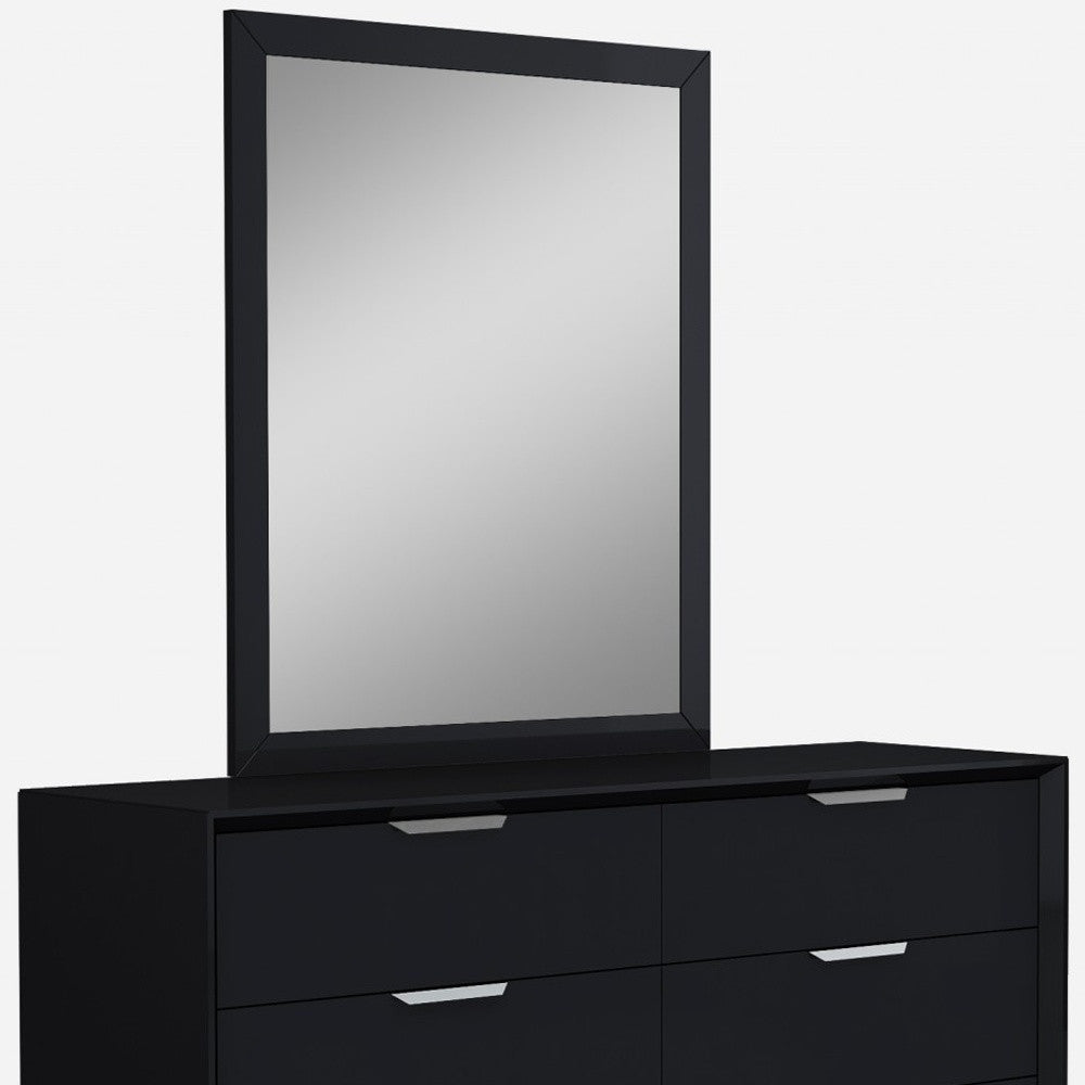 Gold and White Wood 6-Drawer Double Dresser