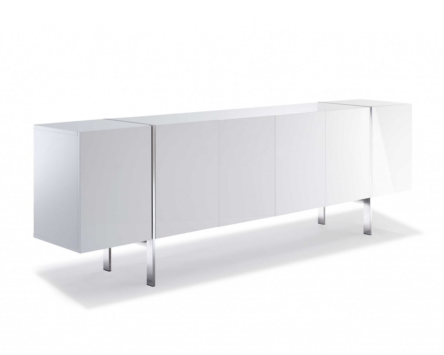 White Stainless Steel Solid Console Table