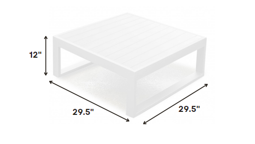 White Aluminum Coffee Table