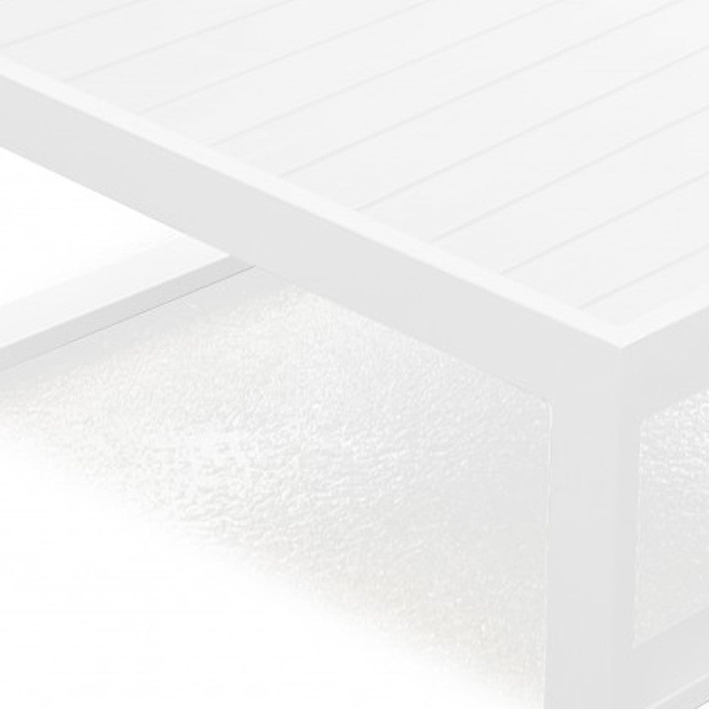 White Aluminum Coffee Table