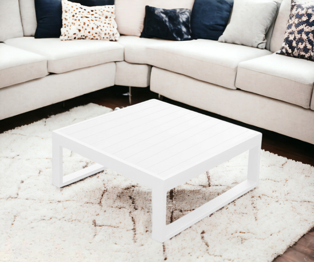White Aluminum Coffee Table