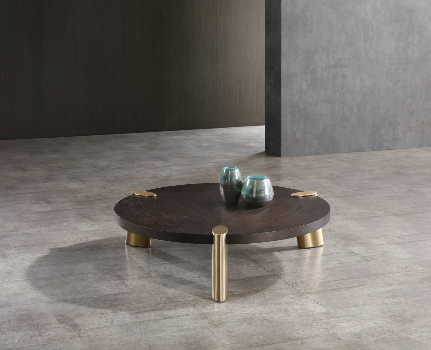 Wenge Veneer Stainless Steel Coffee Table
