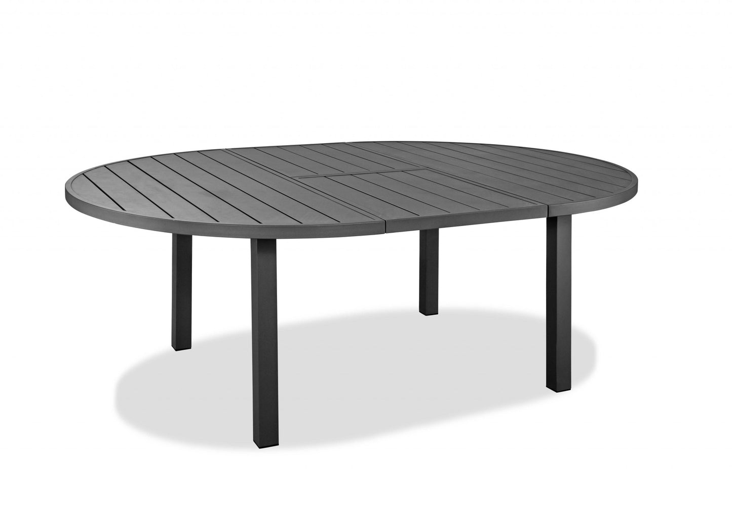 Gray Aluminum Folding Dining Table
