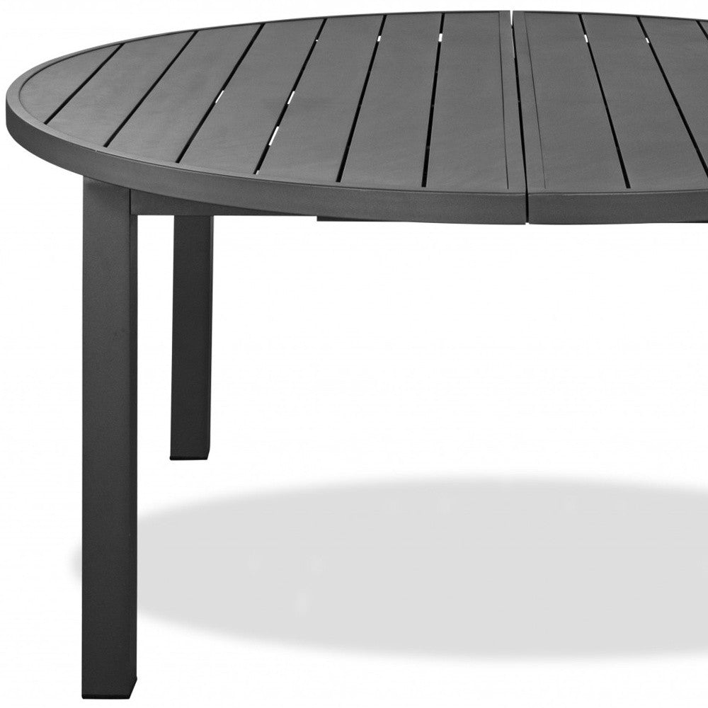 Gray Aluminum Folding Dining Table