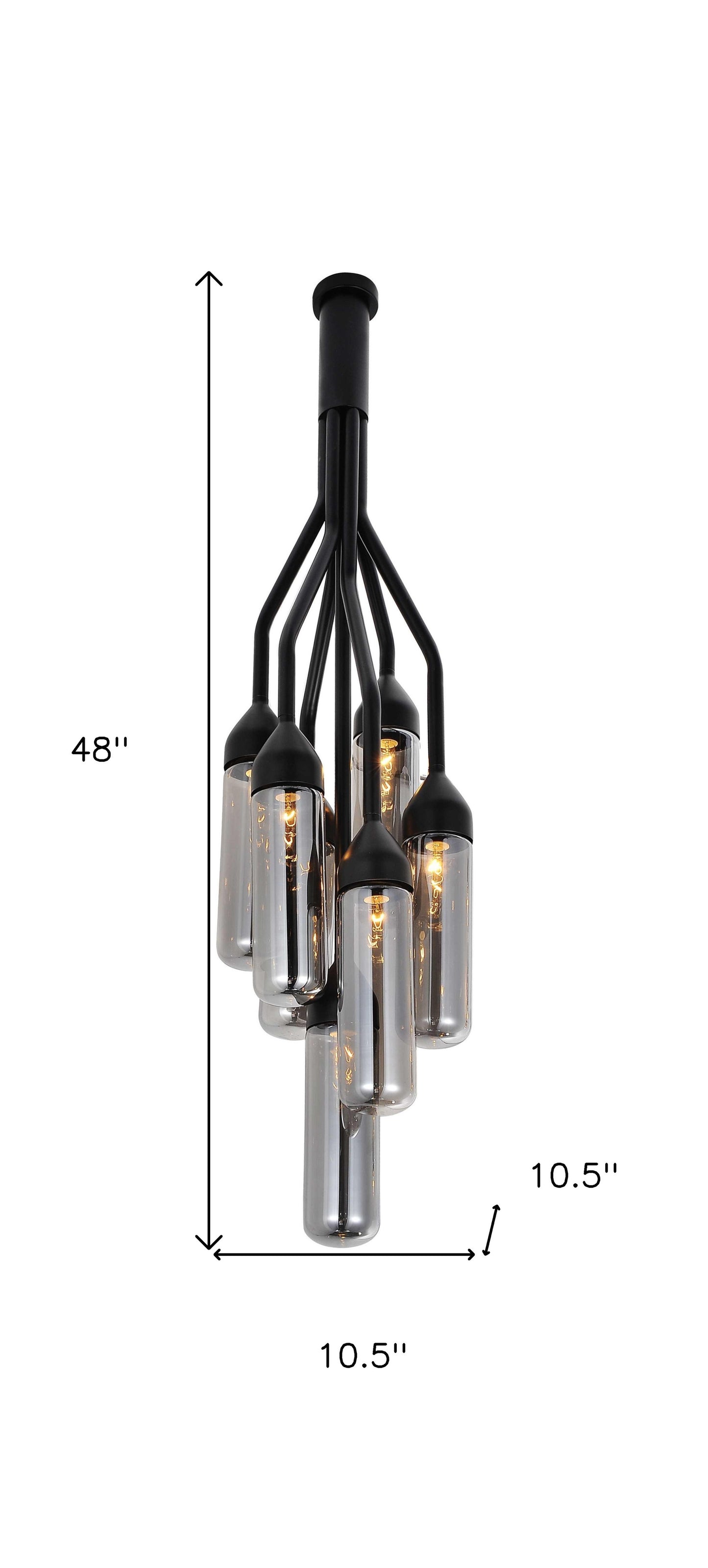 Shaded Empire 6 Light & Glass Flush Ceiling Light
