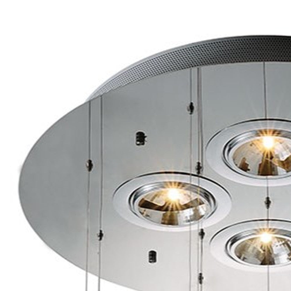 Clear 4 Light Glass Ceiling Light