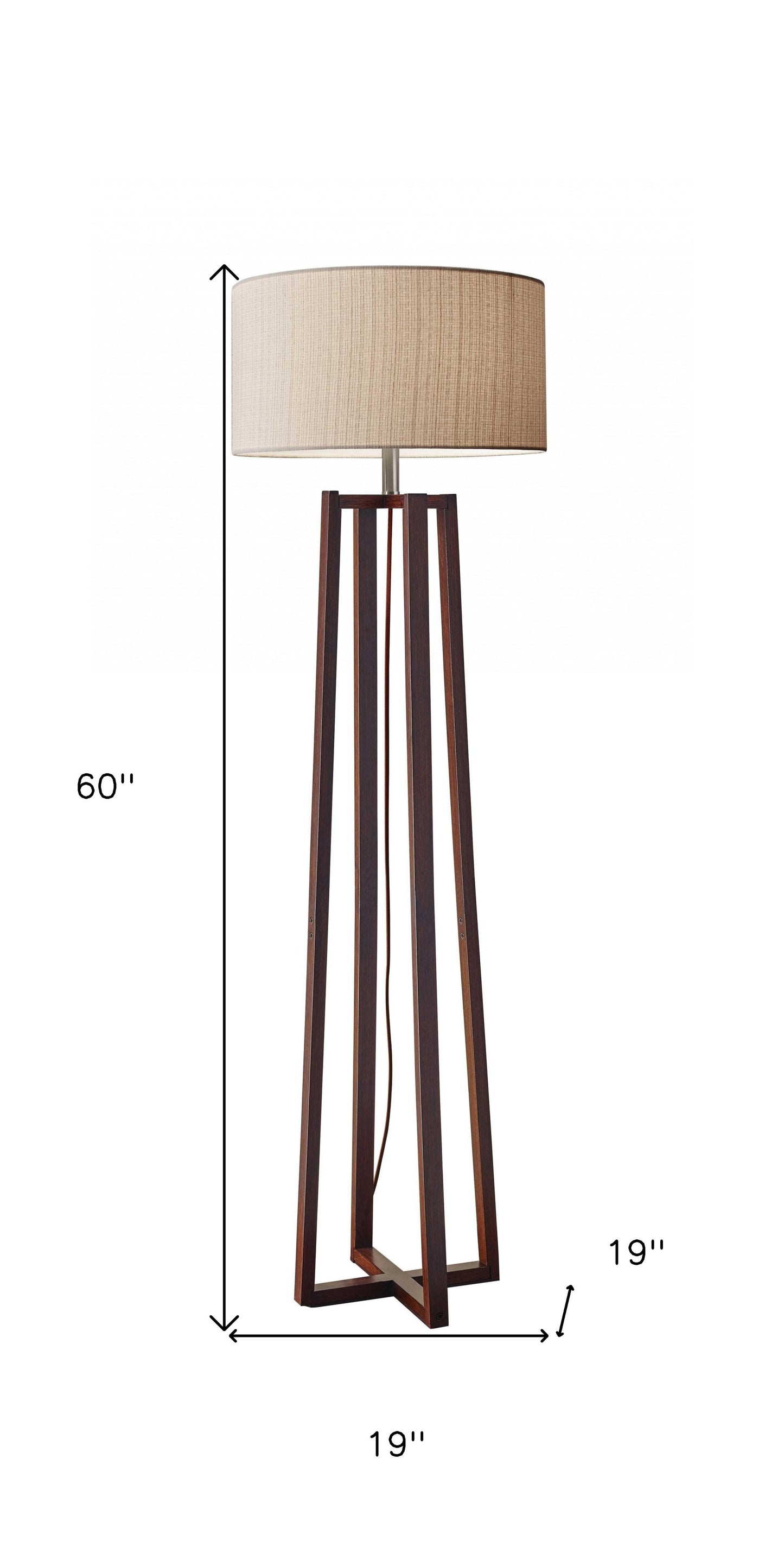Solid Wood Floor Lamp w/ Shade