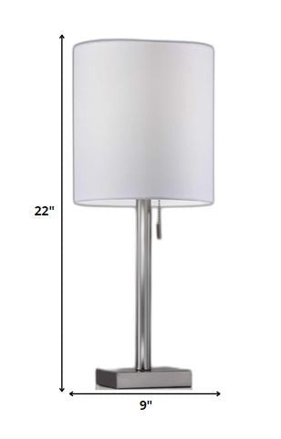 Brushed Steel Table Lamp