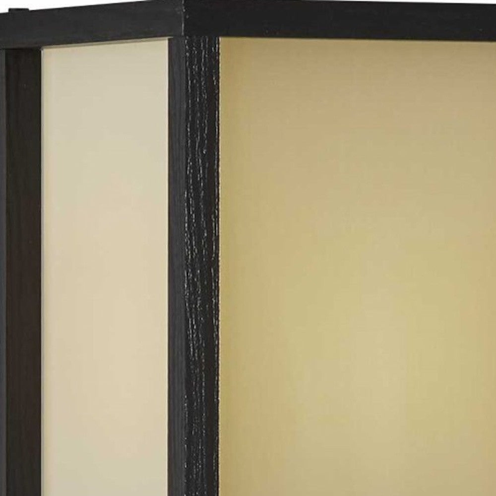 Floor Lamp w/ Black Wood Finish Storage Shelves