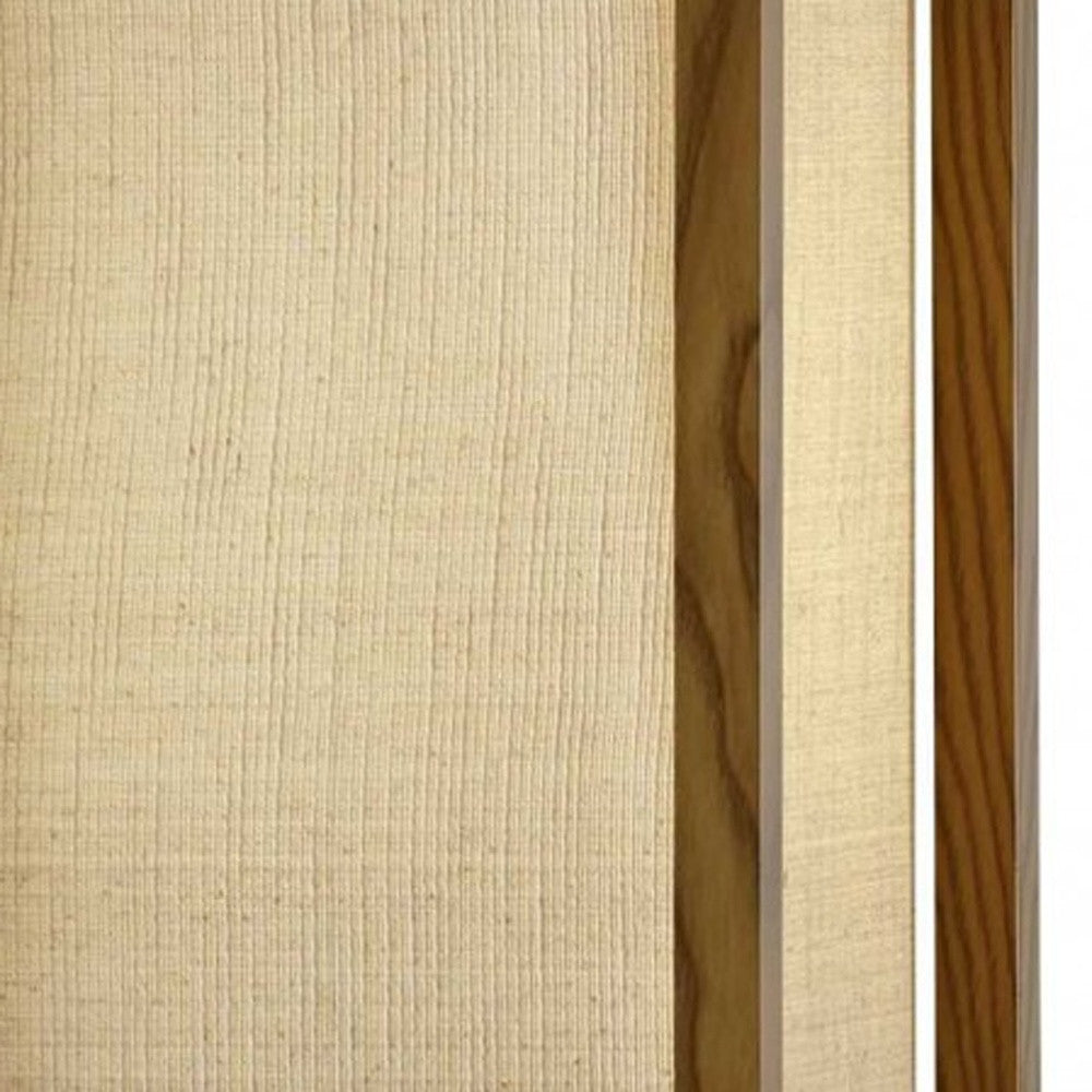 Floor Lamp w/ Natural Wood Finish Storage Shelves