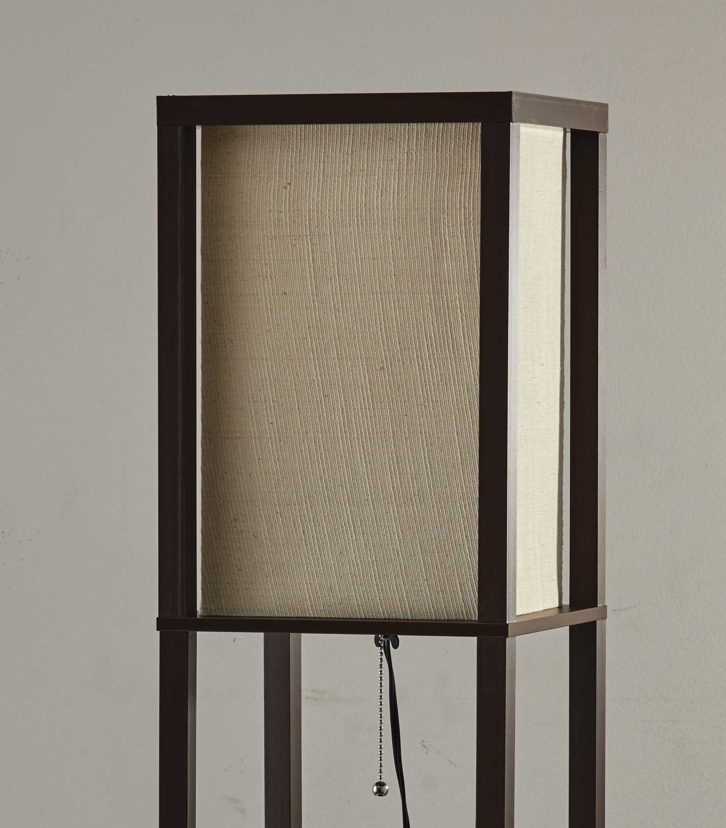Brown Column Floor Lamp w/ Shade