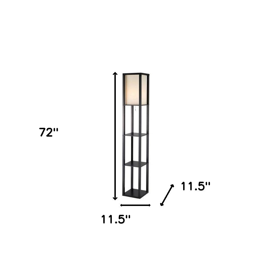 H Sleek Column Style Floor Lamp w/ Storage