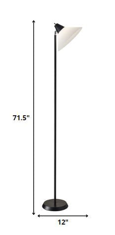 Elemental Black Torchiere w/ Shade