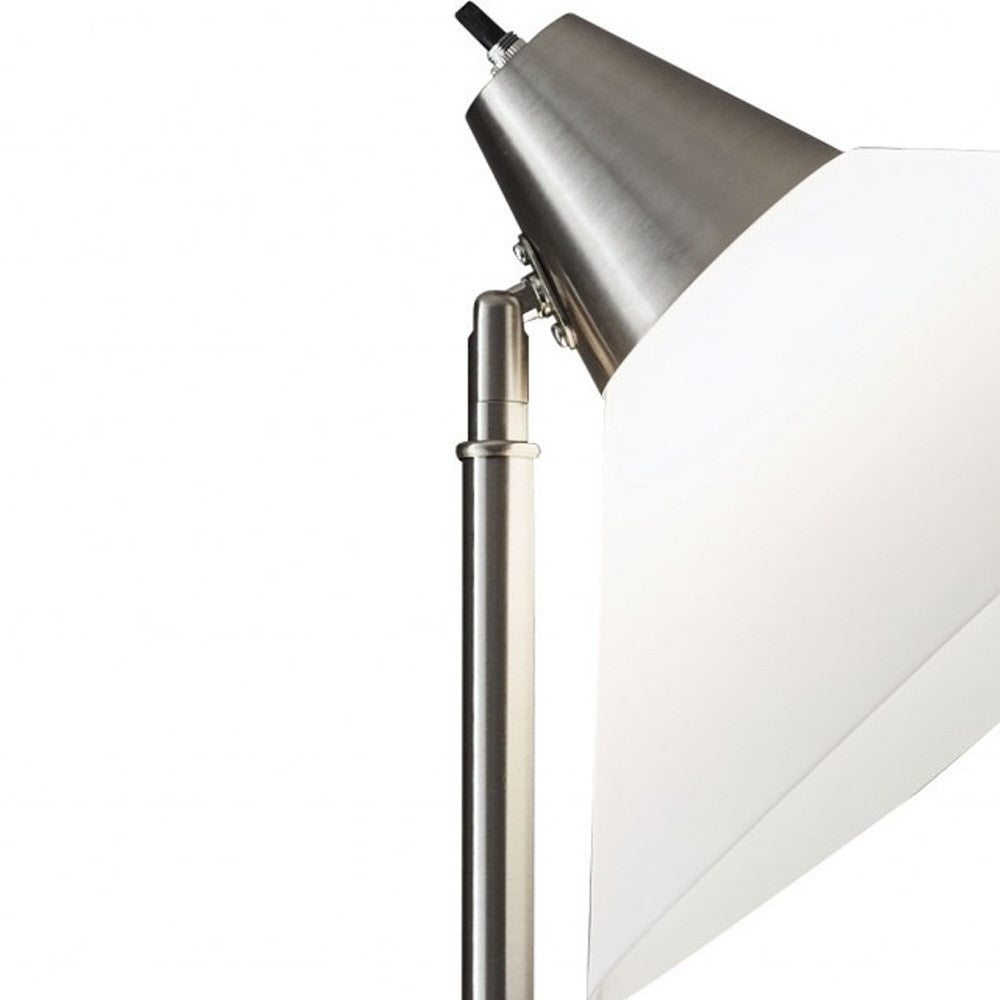 Elemental Brushed Steel Torchiere w/ Shade