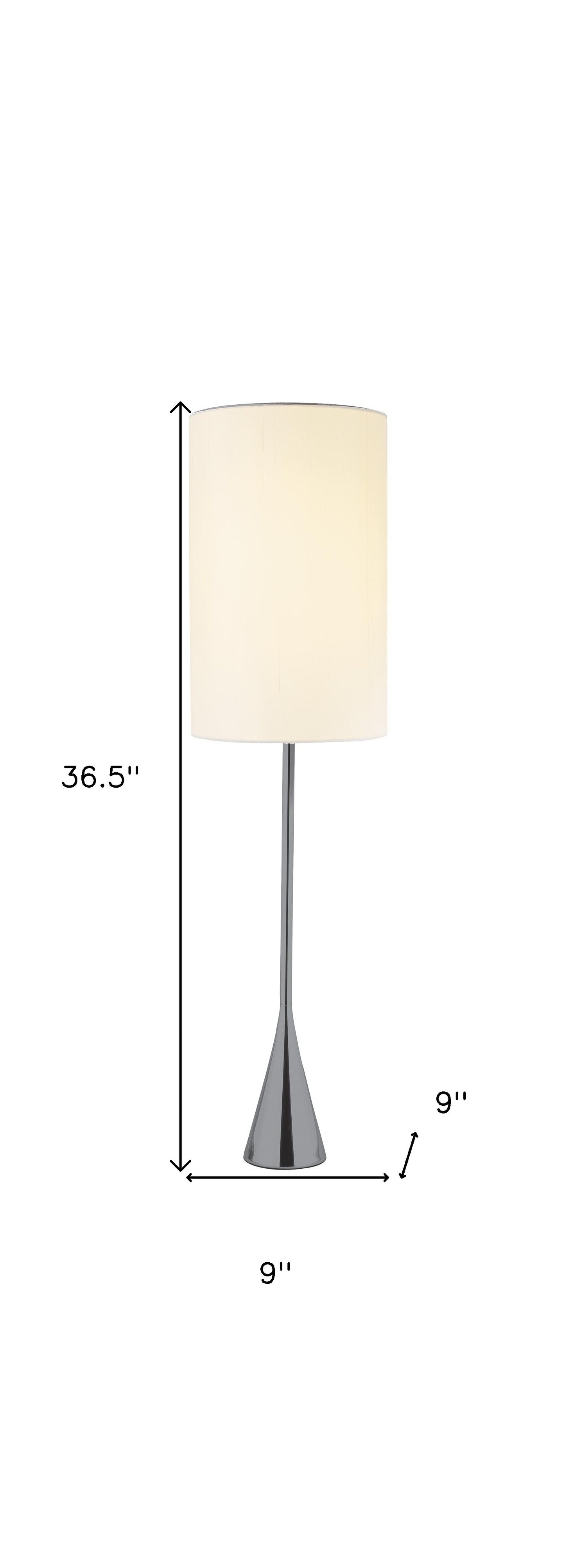 Black Nickel Finish Tall Shade Table Lamp