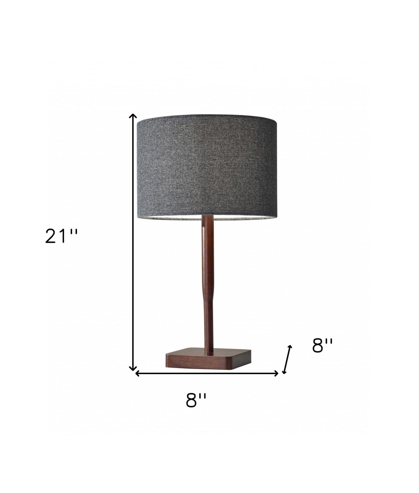 Cozy Cabin Walnut Wood Finish Table Lamp