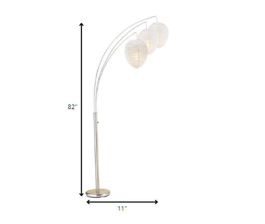 Brushed Steel Arc Lamp