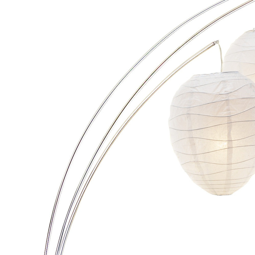 Brushed Steel Arc Lamp